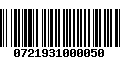 Código de Barras 0721931000050