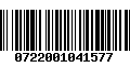 Código de Barras 0722001041577