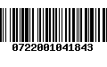 Código de Barras 0722001041843