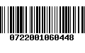 Código de Barras 0722001060448