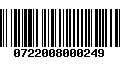 Código de Barras 0722008000249