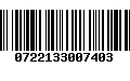 Código de Barras 0722133007403