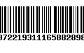 Código de Barras 072219311165882898