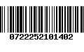 Código de Barras 0722252101402