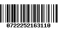 Código de Barras 0722252163110