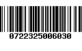 Código de Barras 0722325006030