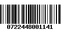 Código de Barras 0722448001141