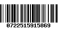 Código de Barras 0722515915869