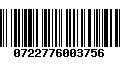 Código de Barras 0722776003756