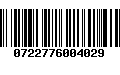 Código de Barras 0722776004029