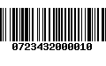 Código de Barras 0723432000010