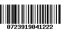 Código de Barras 0723919041222