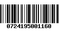 Código de Barras 0724195001160