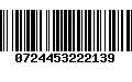 Código de Barras 0724453222139