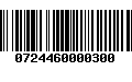 Código de Barras 0724460000300