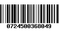 Código de Barras 0724500368049