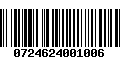 Código de Barras 0724624001006