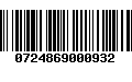 Código de Barras 0724869000932