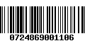 Código de Barras 0724869001106