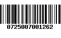 Código de Barras 0725007001262