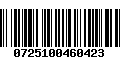 Código de Barras 0725100460423