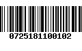 Código de Barras 0725181100102