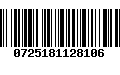 Código de Barras 0725181128106