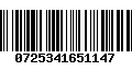 Código de Barras 0725341651147