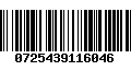 Código de Barras 0725439116046