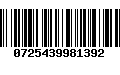 Código de Barras 0725439981392