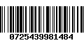 Código de Barras 0725439981484