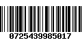 Código de Barras 0725439985017