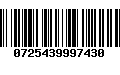 Código de Barras 0725439997430