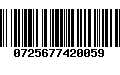 Código de Barras 0725677420059