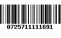 Código de Barras 0725711111691