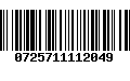 Código de Barras 0725711112049