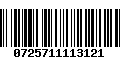 Código de Barras 0725711113121