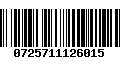 Código de Barras 0725711126015