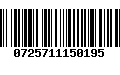 Código de Barras 0725711150195