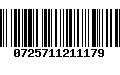 Código de Barras 0725711211179