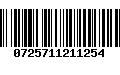 Código de Barras 0725711211254