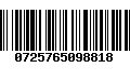 Código de Barras 0725765098818