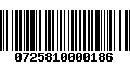 Código de Barras 0725810000186