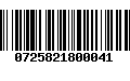 Código de Barras 0725821800041