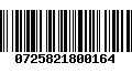 Código de Barras 0725821800164