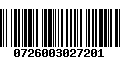 Código de Barras 0726003027201