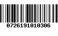 Código de Barras 0726191010306