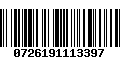 Código de Barras 0726191113397