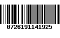 Código de Barras 0726191141925