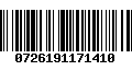 Código de Barras 0726191171410